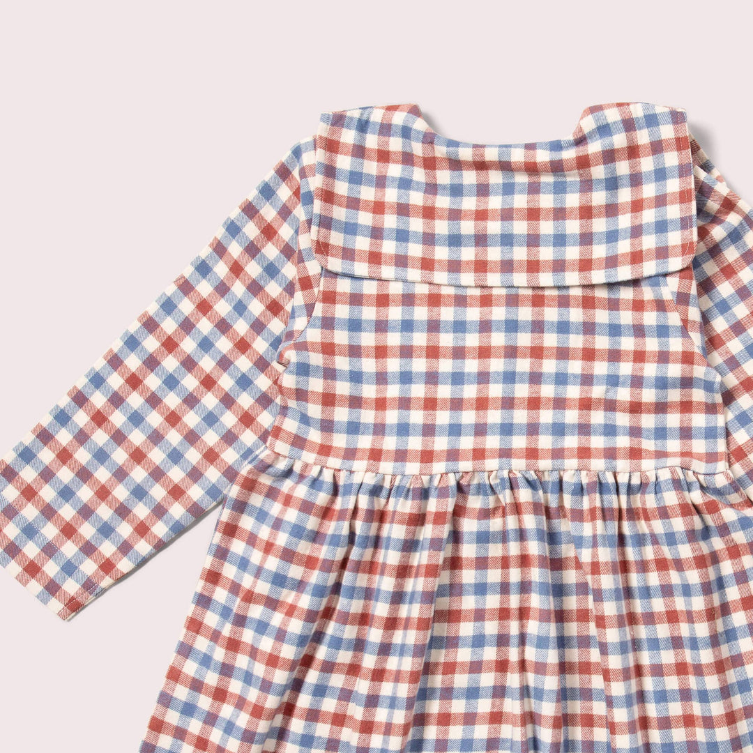Little Green Radicals Ginger Check Long Sleeved Dress - Multi