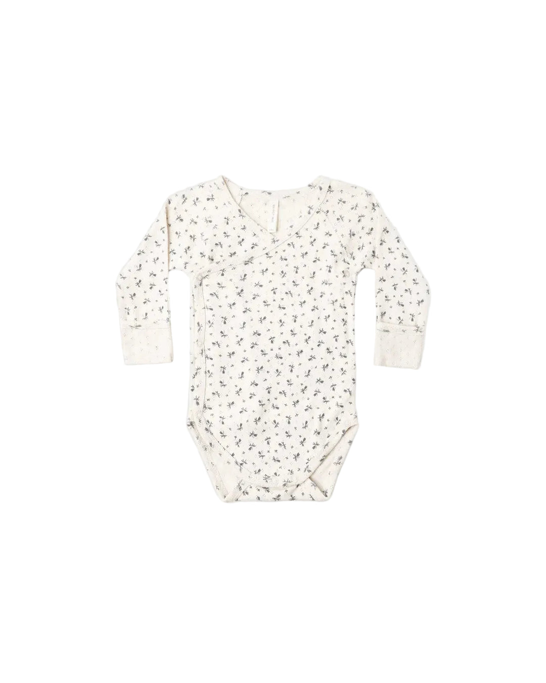Quincy Mae Side Snap Bodysuit - Blue Ditsy