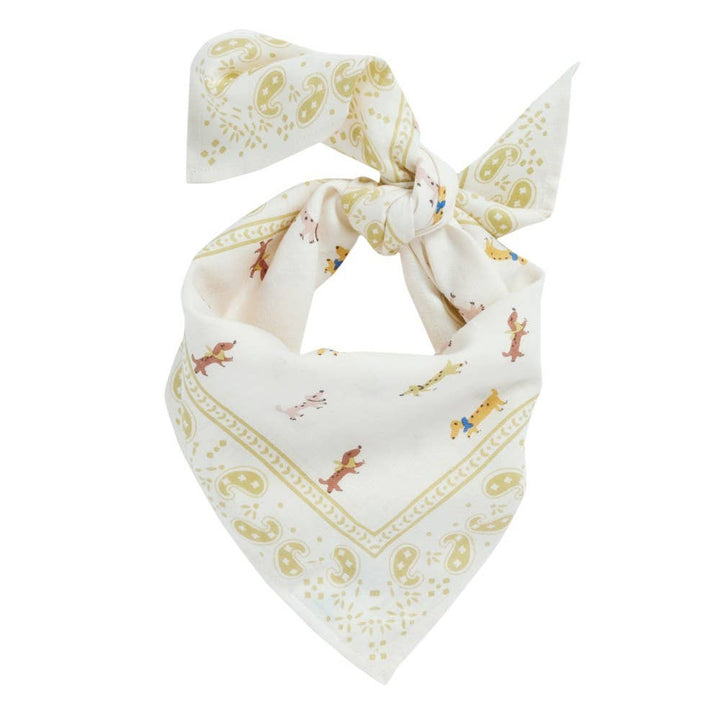 Bonheur du Jour Child Neck Scarf - Ecru Dachshund