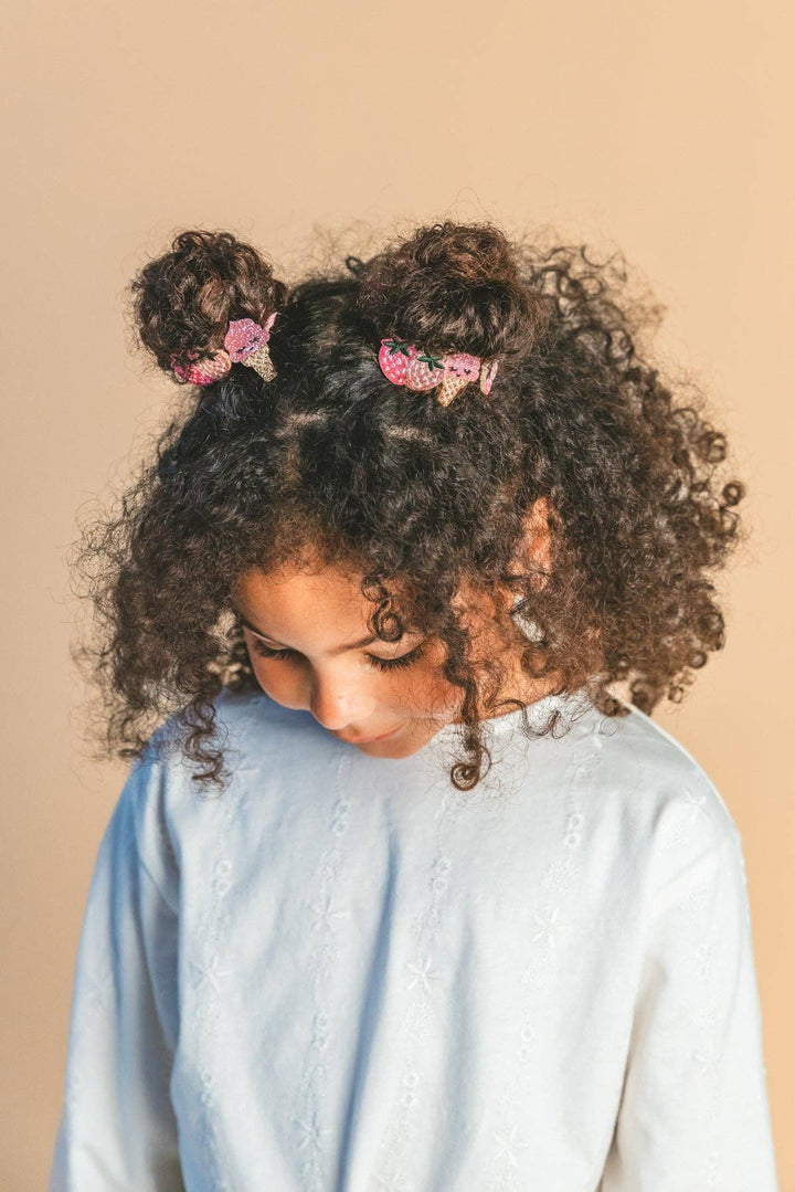 Luciole et Petit Pois Strawbie The Strawberries Mini Elastics - Pair