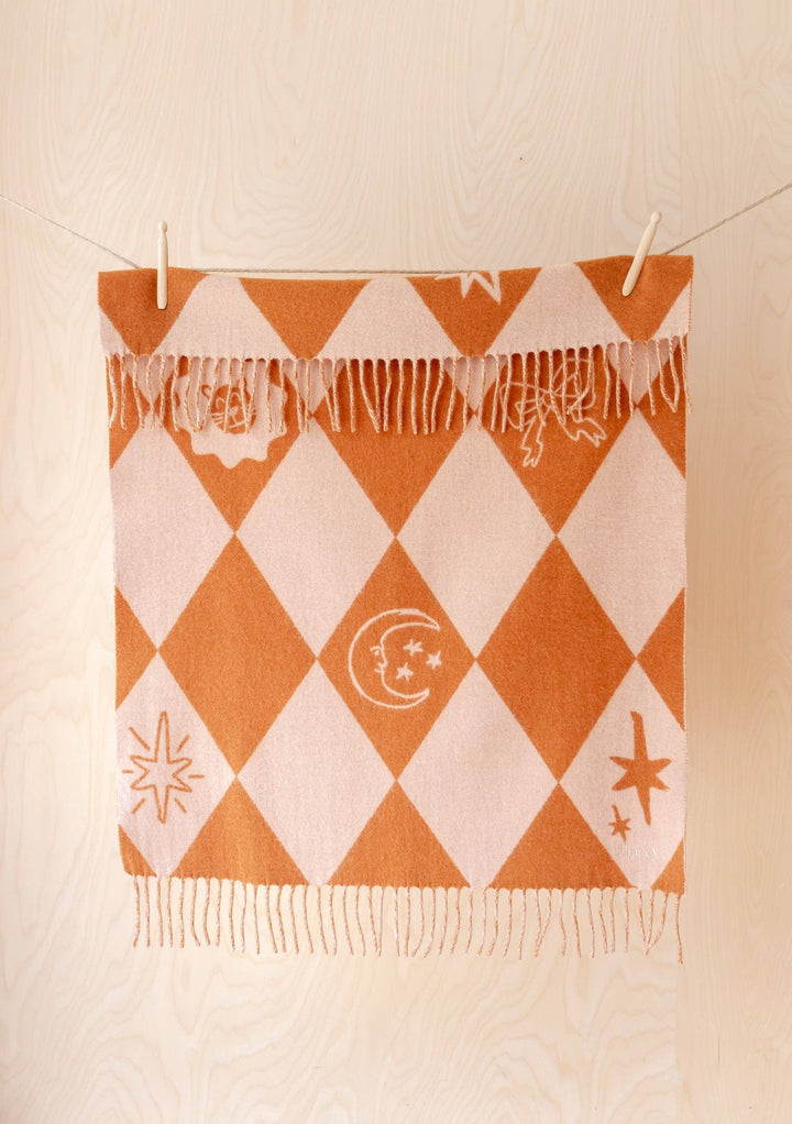 TBCo Lambswool Baby Blanket - Harlequin Jacquard