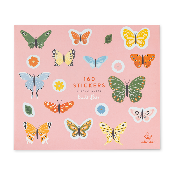 Edicare Editora 160 Sticker Set - Butterflies