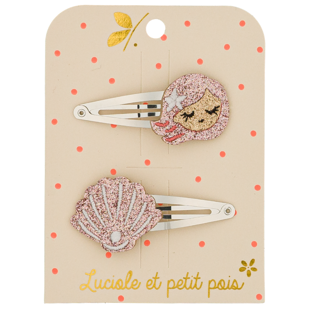 Luciole et Petit Pois Pearly the Mermaid Hair Clips - Pair
