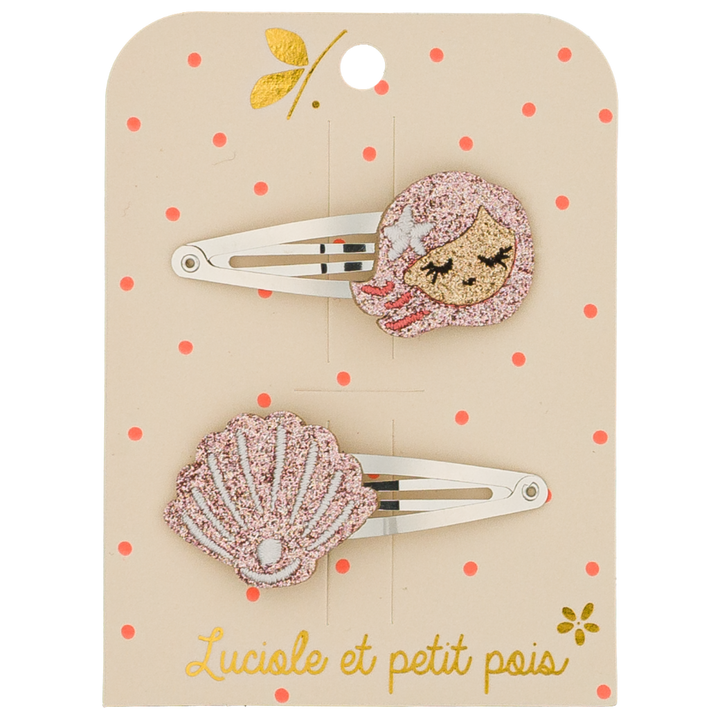 Luciole et Petit Pois Pearly the Mermaid Hair Clips - Pair