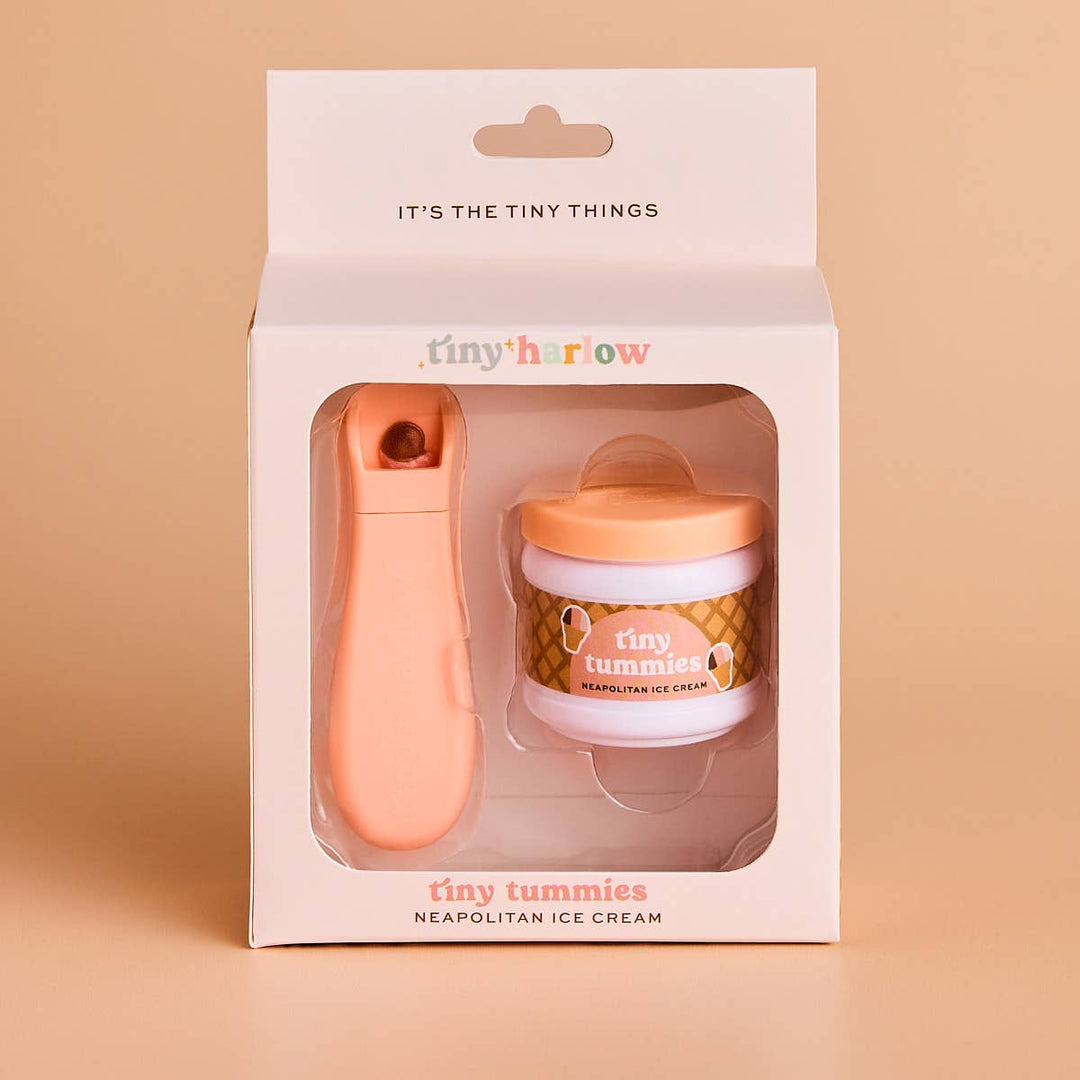 Tiny Harlow Dolls Food - Neapolitan Icecream