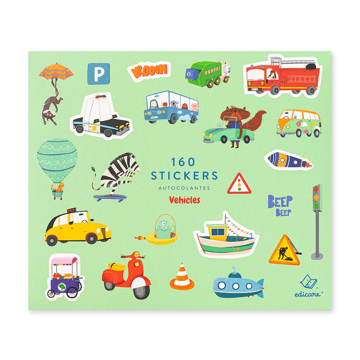 Edicare Editora 160 Sticker Set - Vehicles