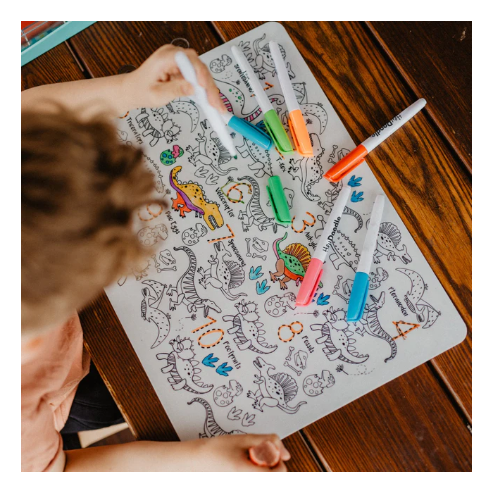 Hey Doodle - Large Colouring & Doodle Playmat - Dino Roar