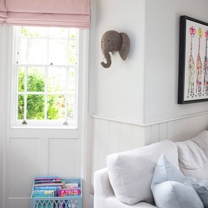 Fiona Walker England Medium Elephant Head - Grey