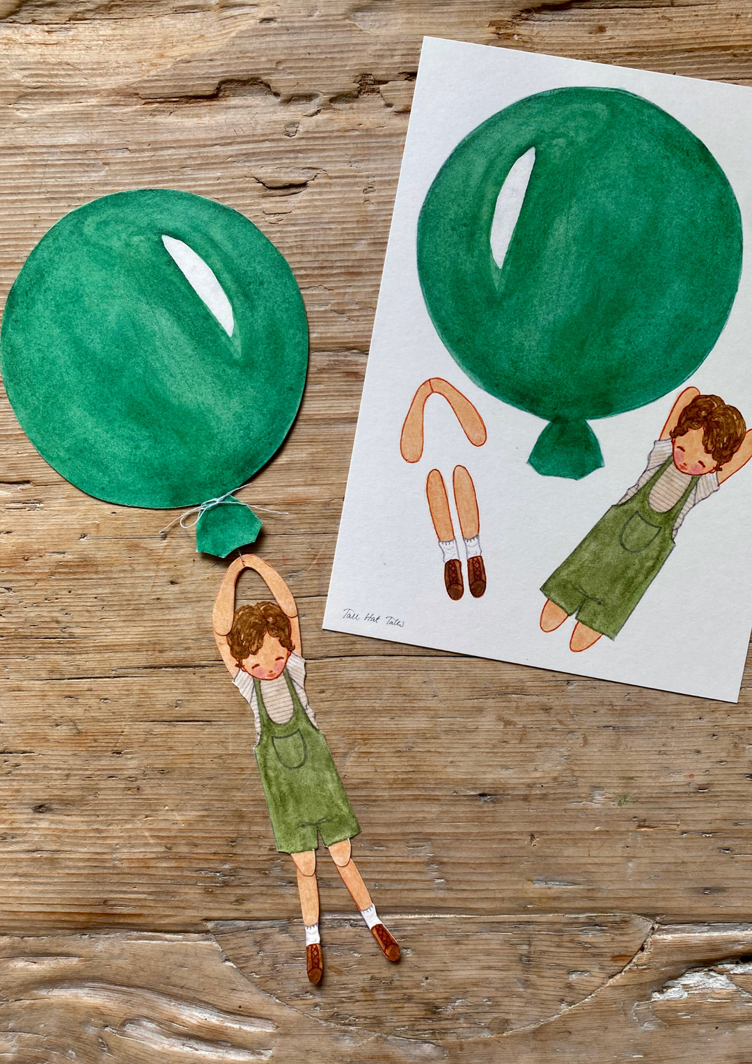 Tall Hat Tales Boy Balloon - Green