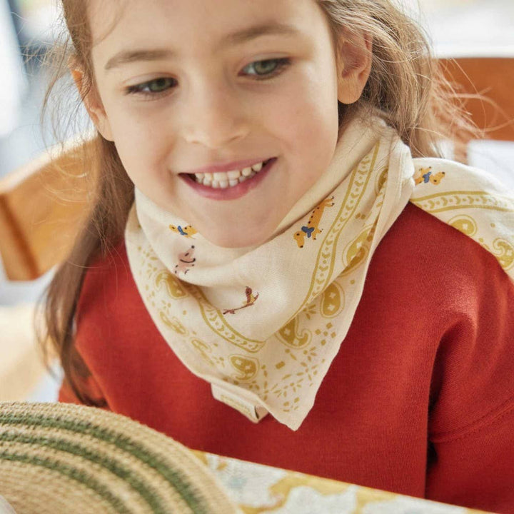 Bonheur du Jour Child Neck Scarf - Ecru Dachshund