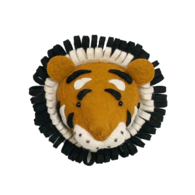 Fiona Walker England Mini Tiger Head - Multi