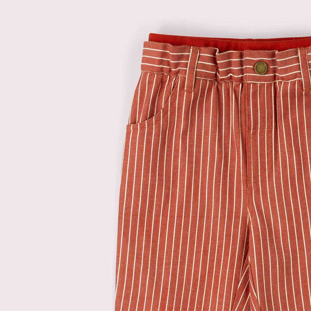 Little Green Radicals Stripe Trousers - Burnt Ochre