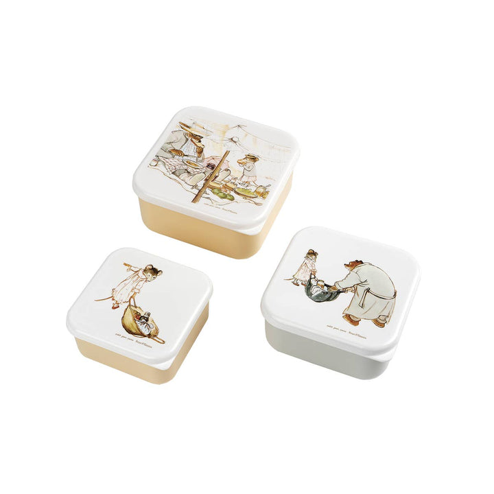 Petit Jour Paris Set of 3 Snack Boxes Ernest & Célestine - Beige Multi