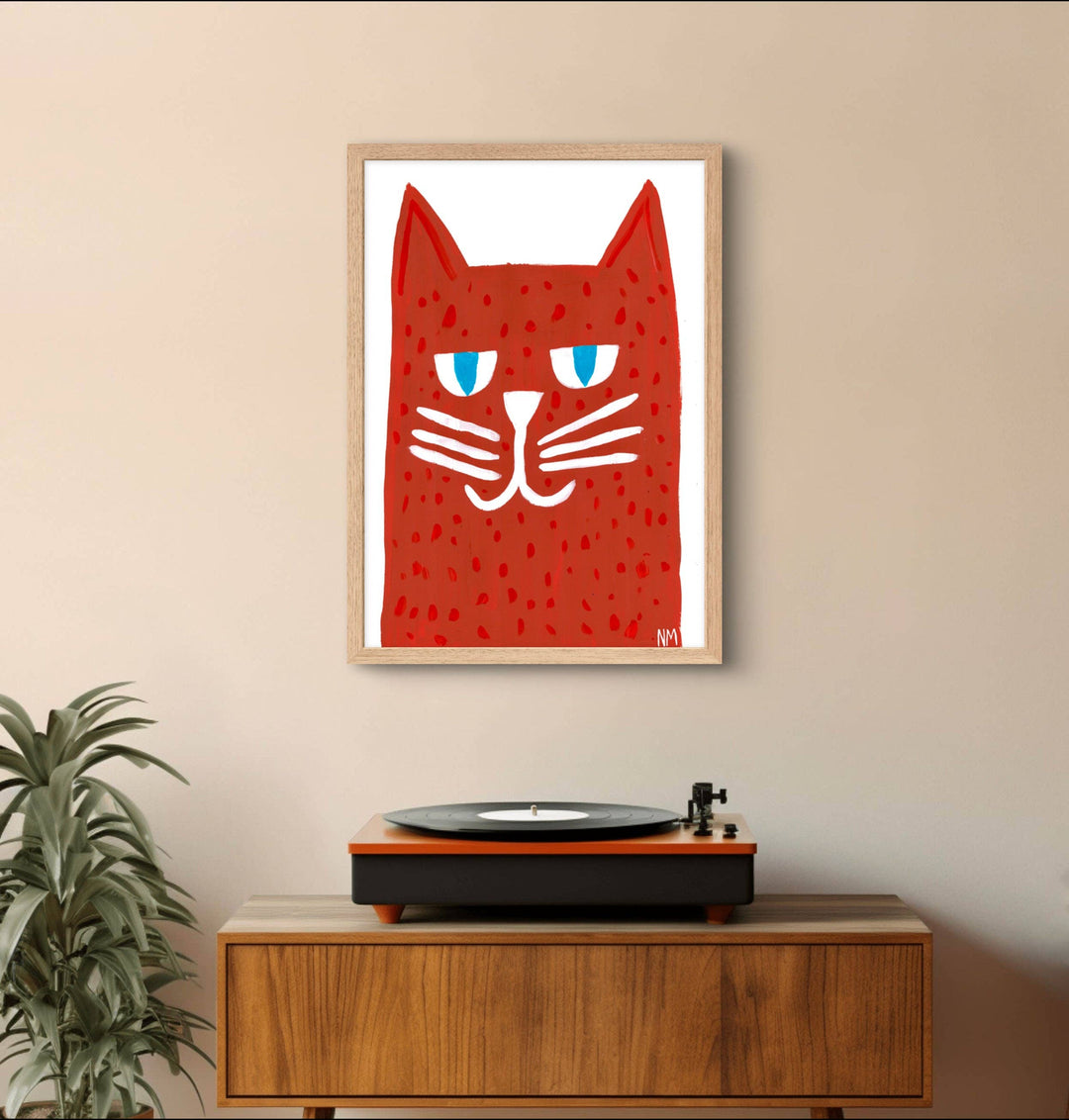 Nancy McKie Ginger Cat Print - A3
