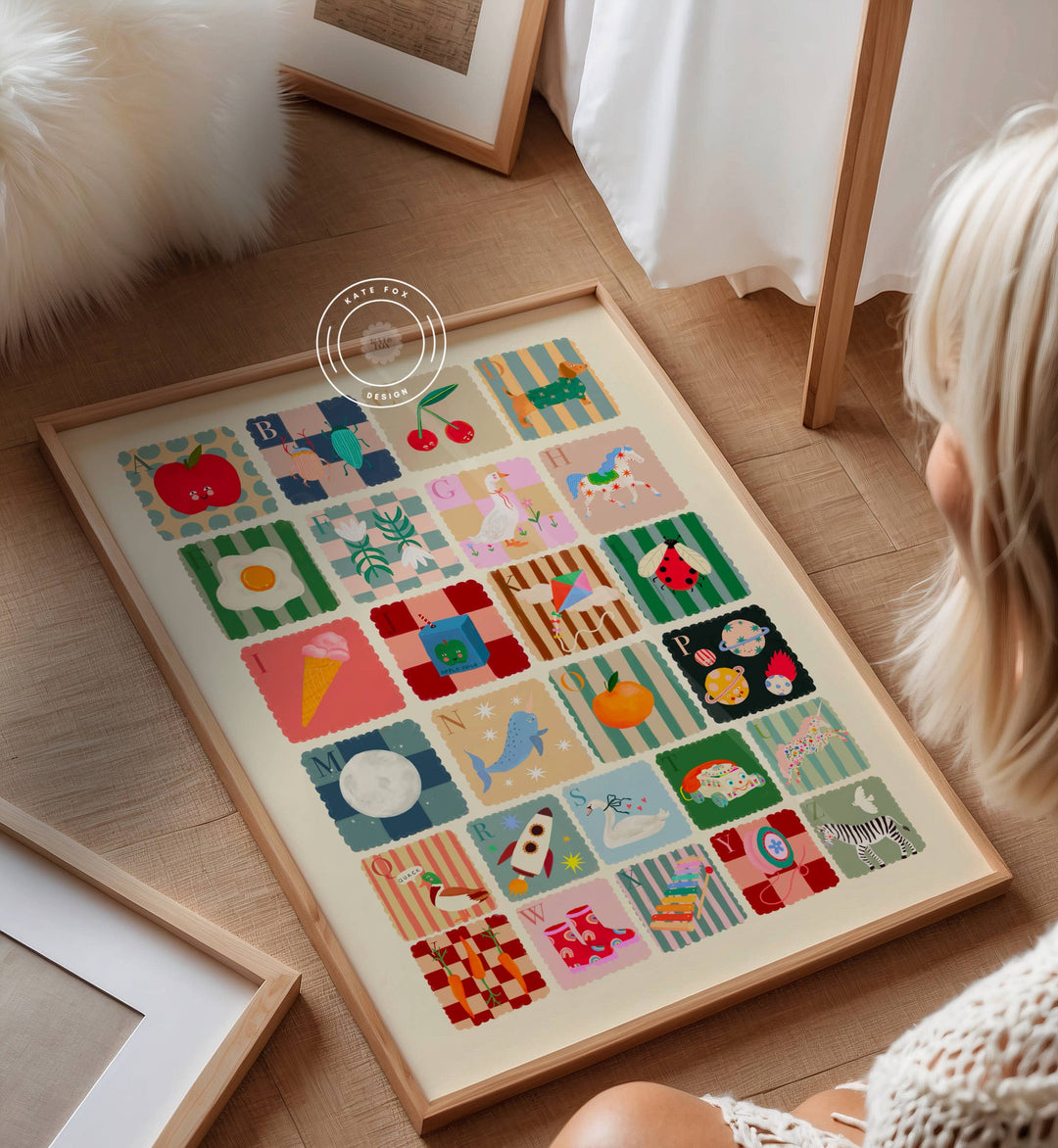 Kate Fox Design Cool Kids Alphabet Print - A3