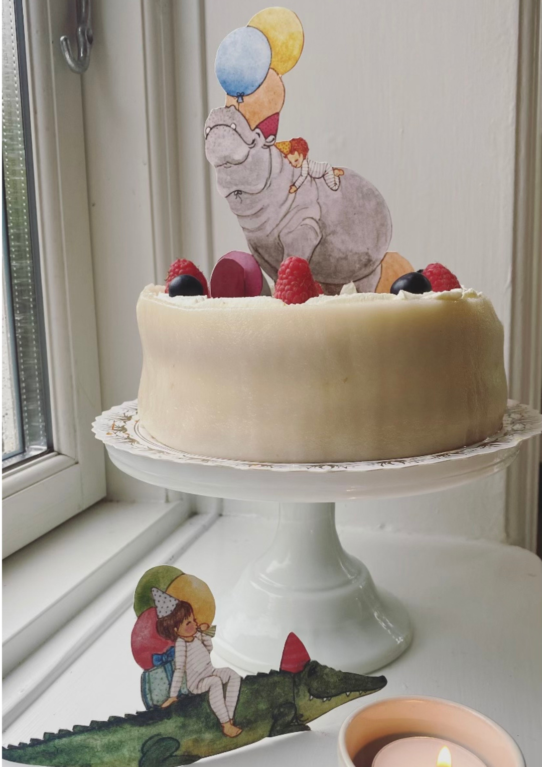 Tall Hat Tales Birthday Decoration - Hippo