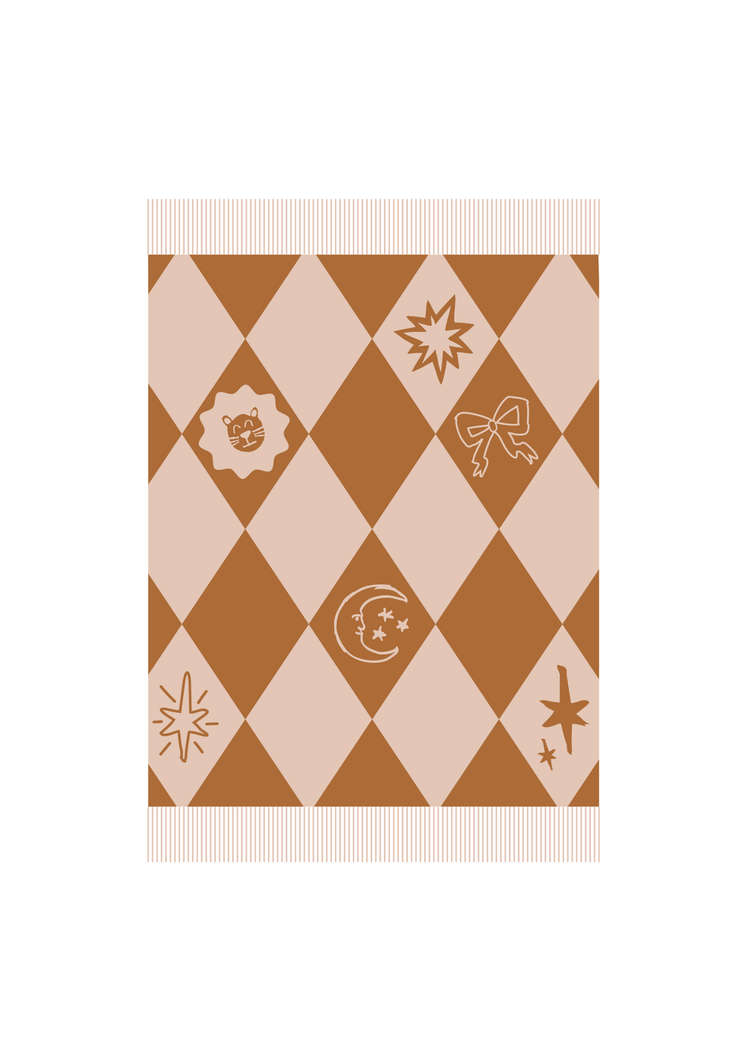 TBCo Lambswool Baby Blanket - Harlequin Jacquard