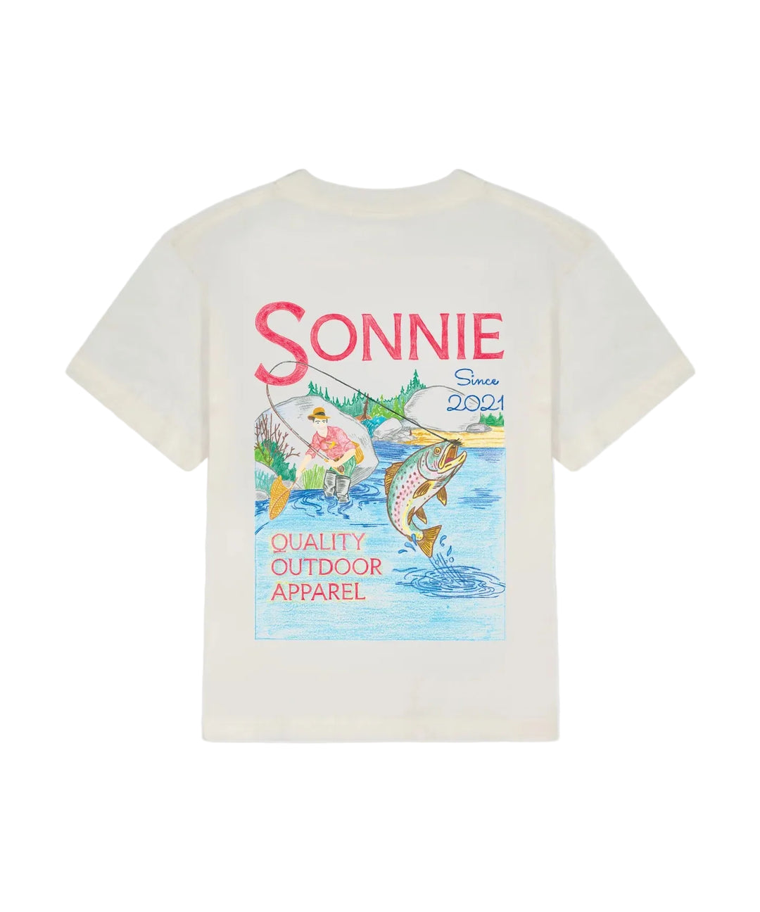 Sonnie Fly Fishing Tee - Off White