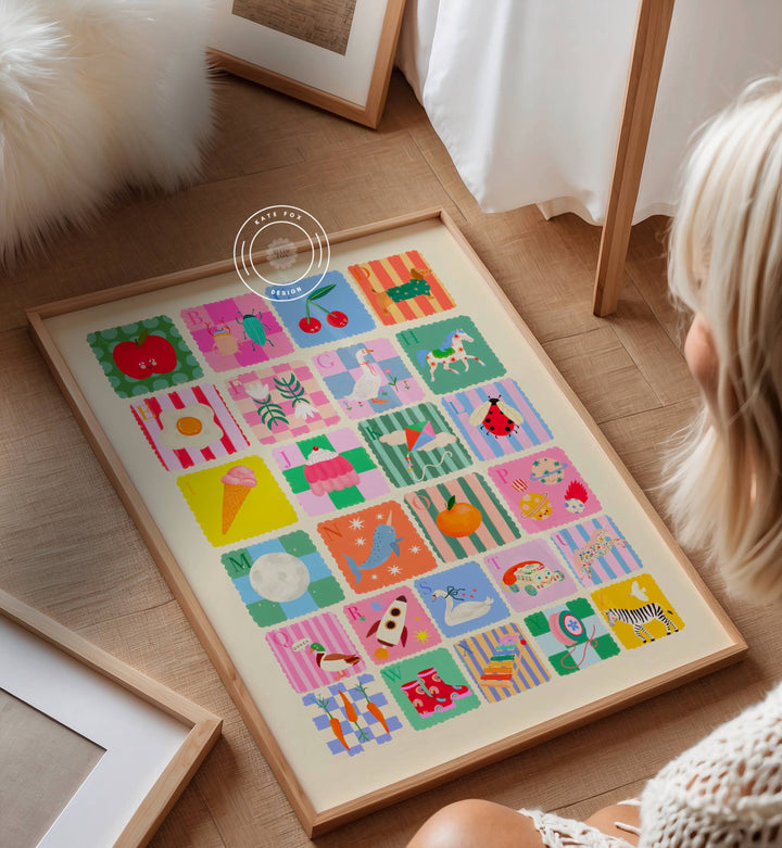 Kate Fox Design Sunshine Alphabet Print - A3