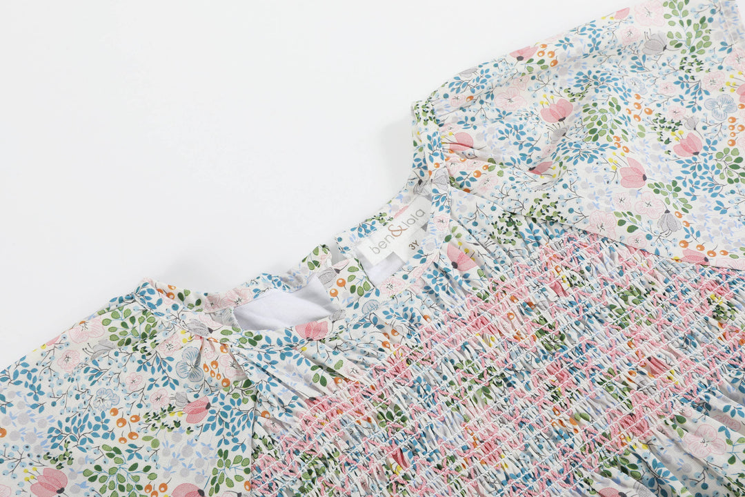 Ben & Lola Inger Floral Smock Dress - Soft Blue