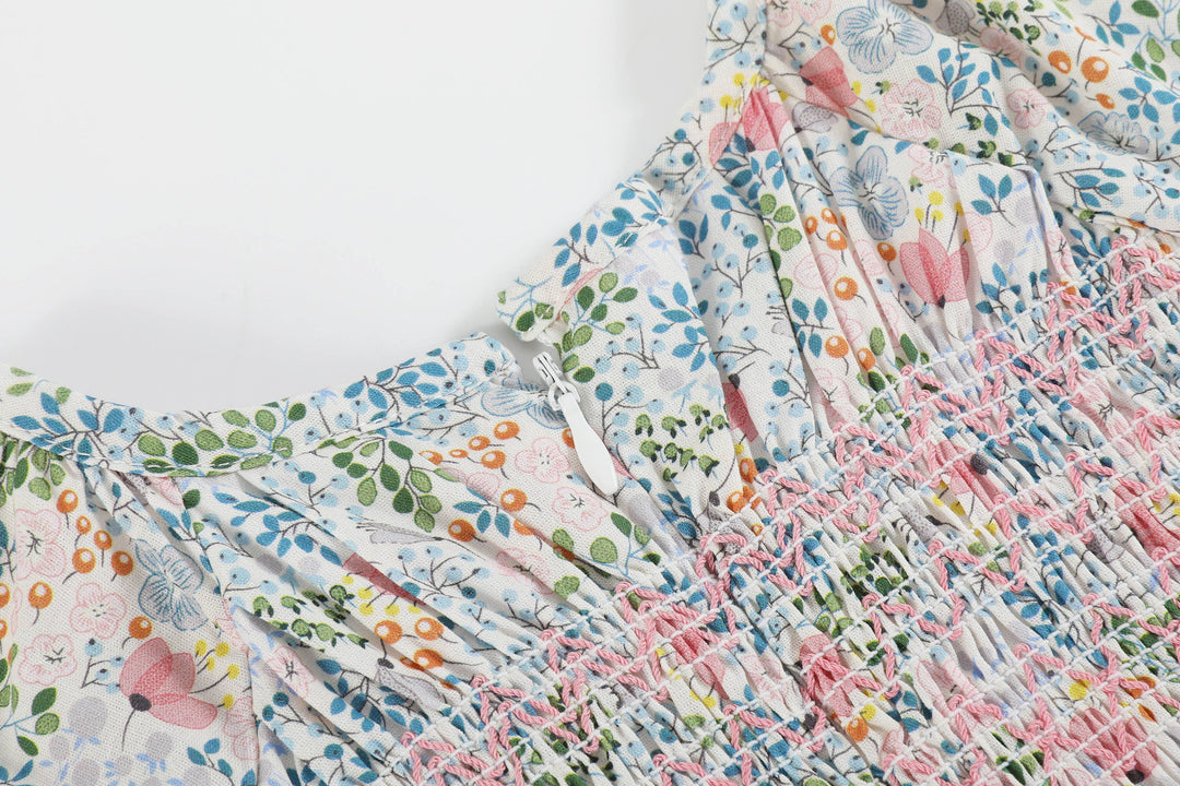 Ben & Lola Inger Floral Smock Dress - Soft Blue