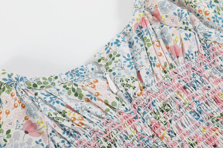 Ben & Lola Inger Floral Smock Dress - Soft Blue