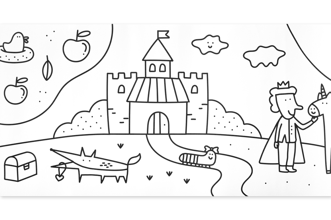 Edicare Editora Colouring 5 Metre Roll - Princesses