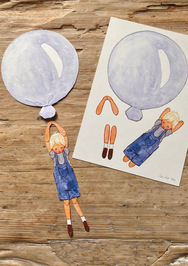Tall Hat Tales Boy Balloon - Blue