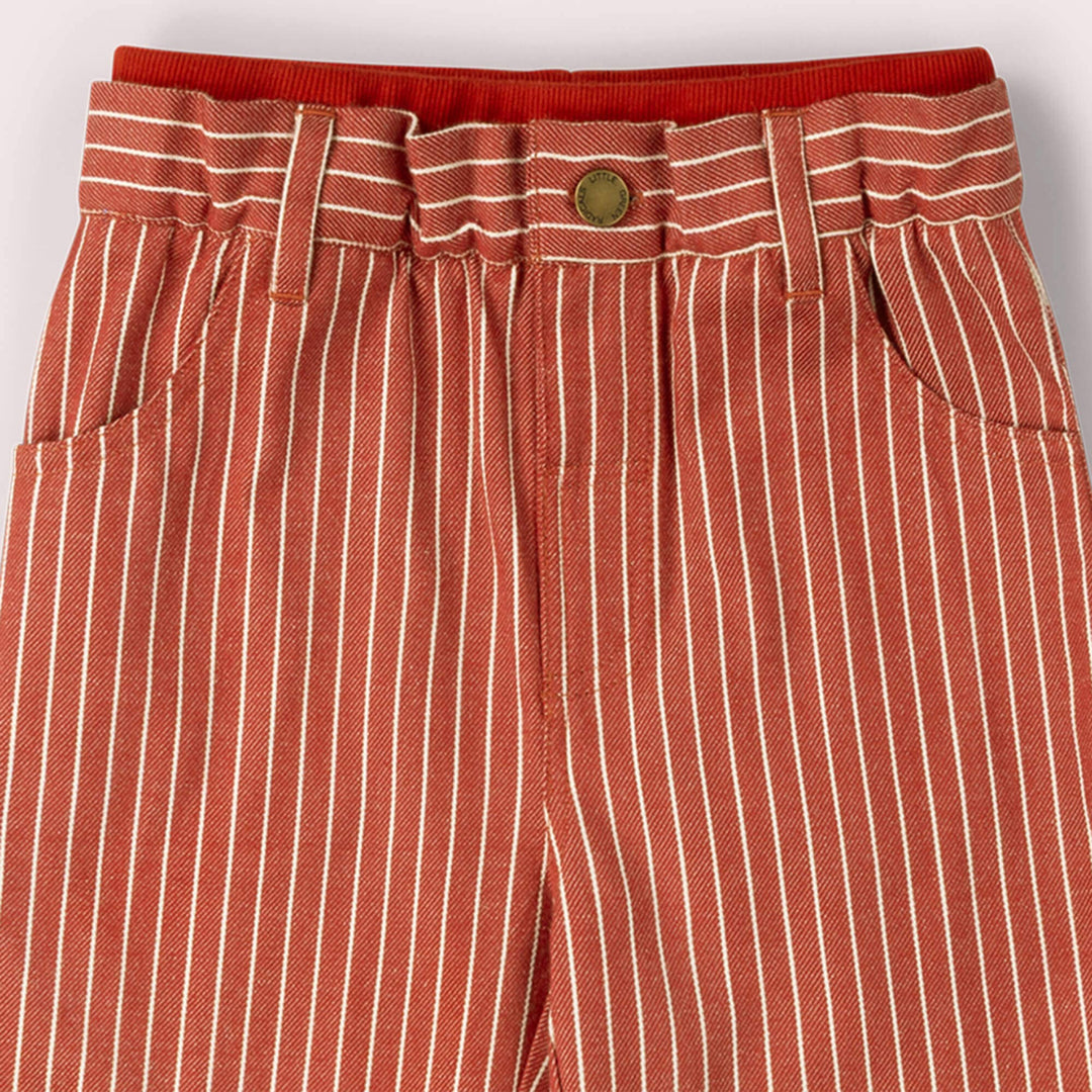 Little Green Radicals Stripe Trousers - Burnt Ochre