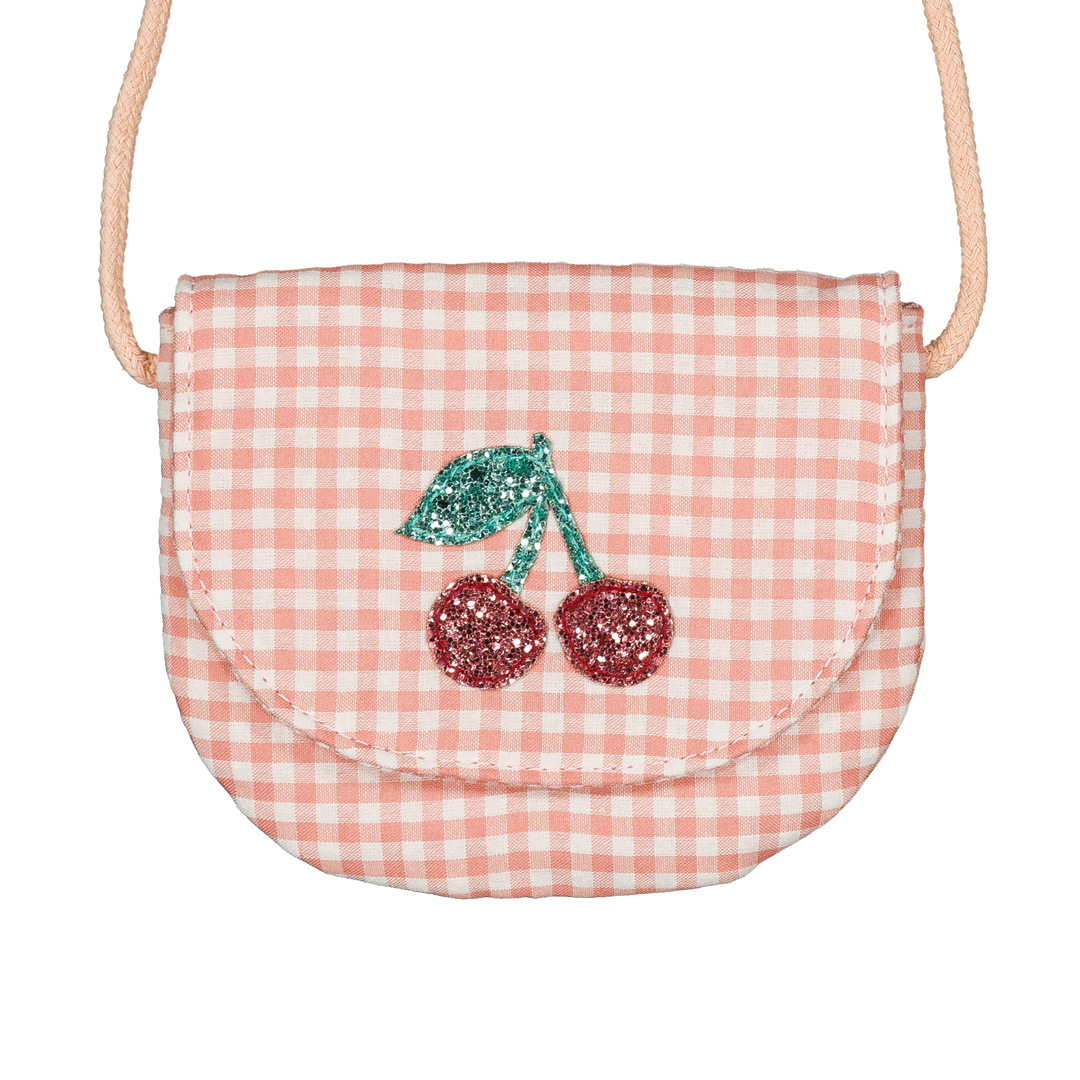 Luciole et Petit Pois Gingham Handbag - Cherry