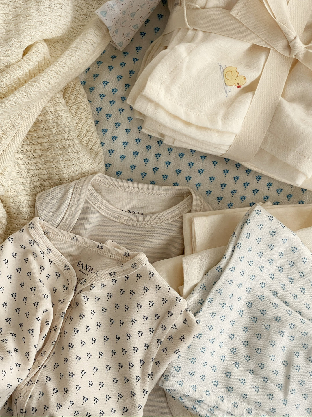 Konges Sløjd Fanga Fontana 3 Pack Bellini Muslin - Punto Blu