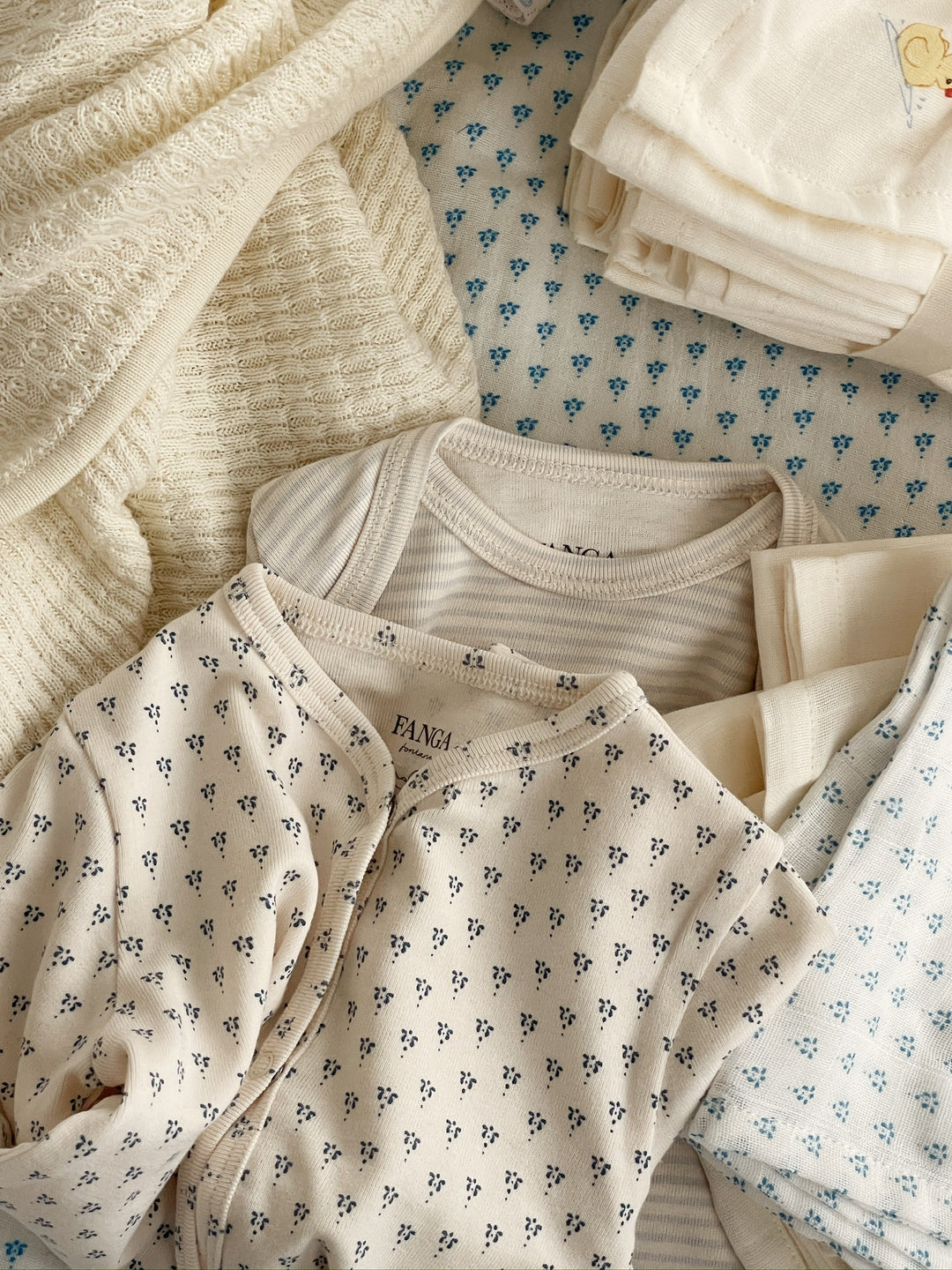 Konges Sløjd Fanga Fontana 3 Pack Bellini Muslin - Punto Blu