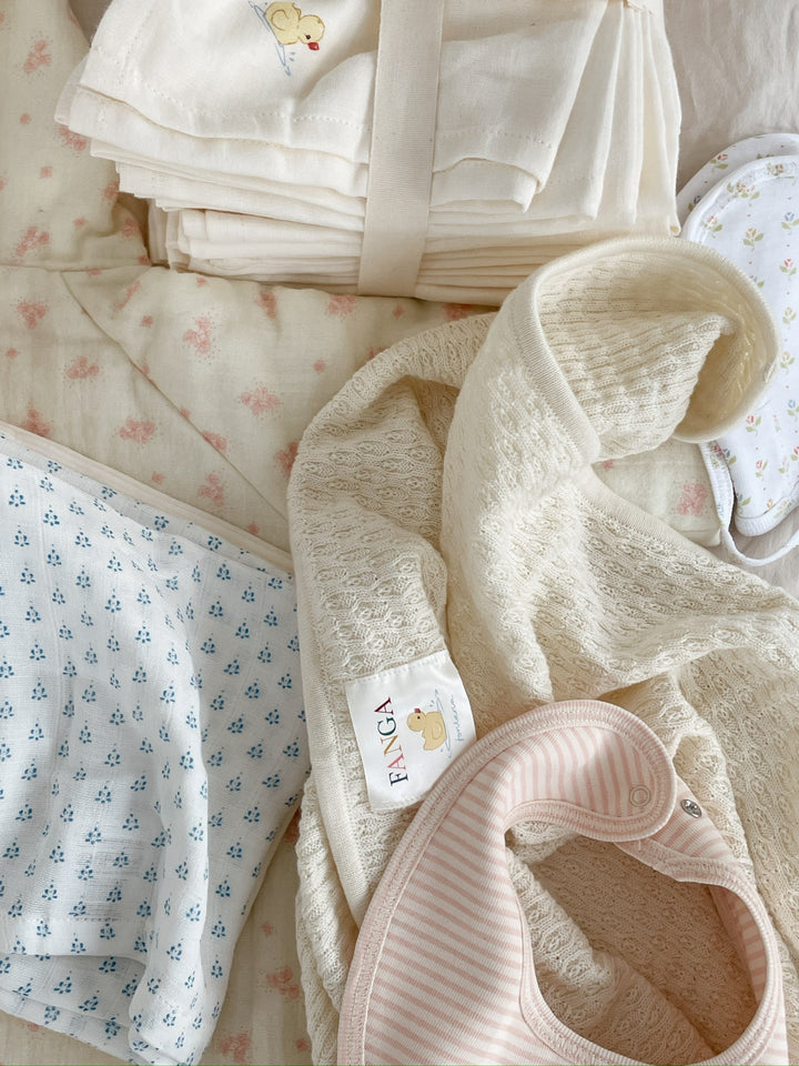 Konges Sløjd Fanga Fontana Venti Pointelle Blanket - Antique White