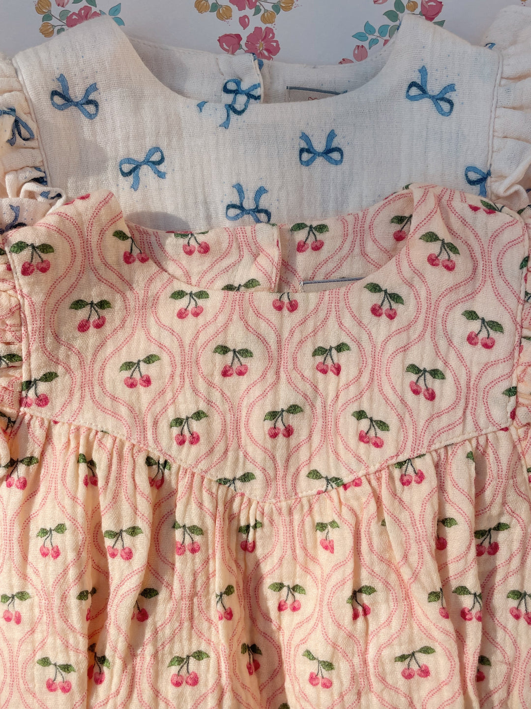 Konges Sløjd Coco Romper GOTS - Bow Bleu