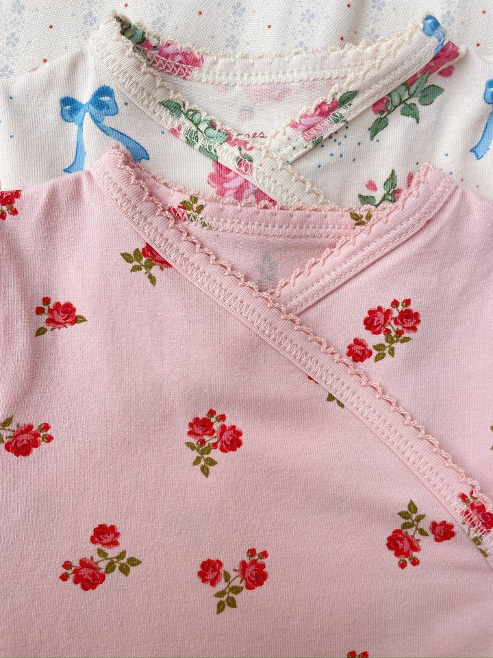 Konges Sløjd Basic Long Sleeve Newborn Body GOTS - Rosa Pink