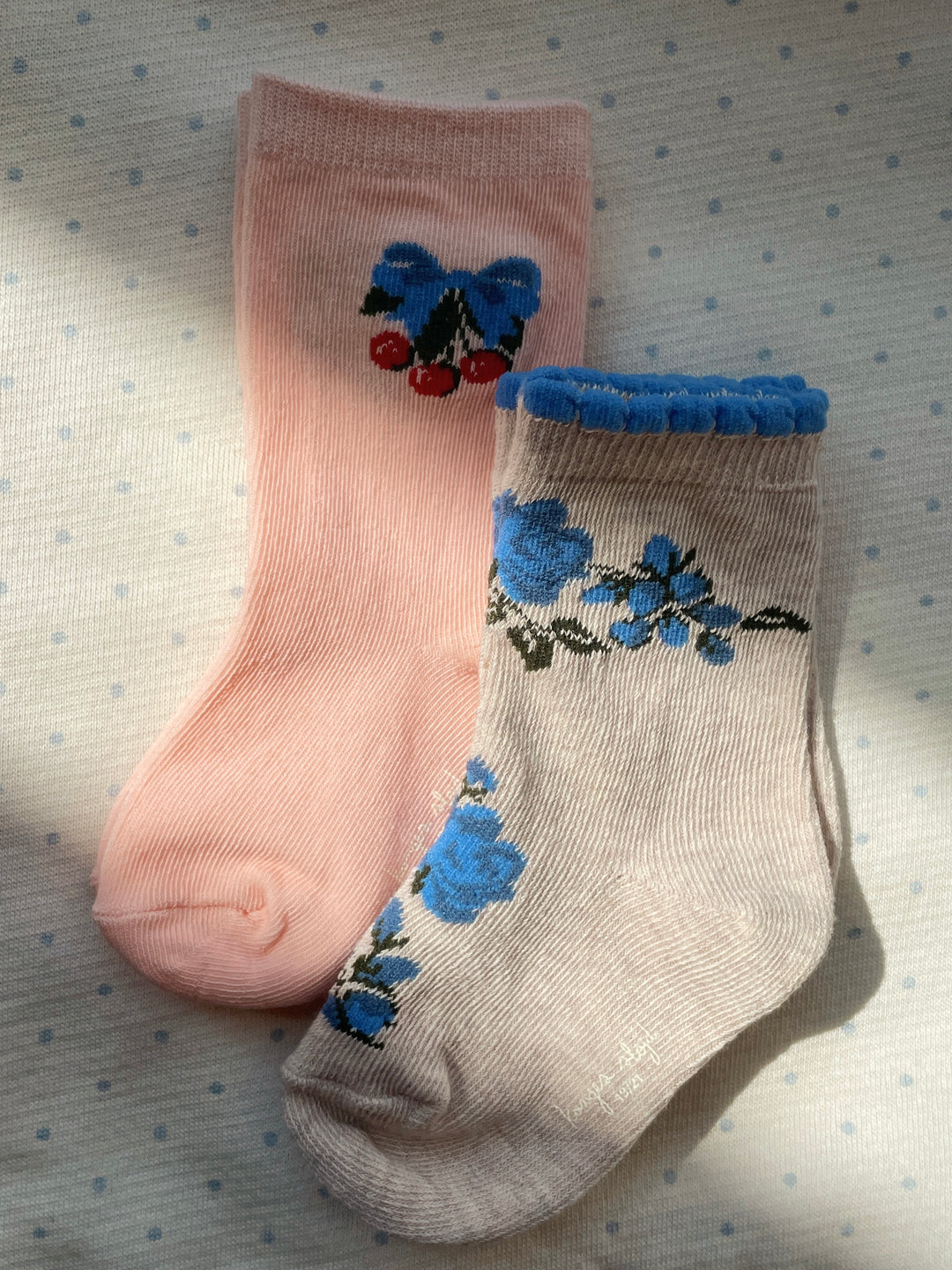 Konges Sløjd 2 Pack Socks - Flower & Cherry Jacquard