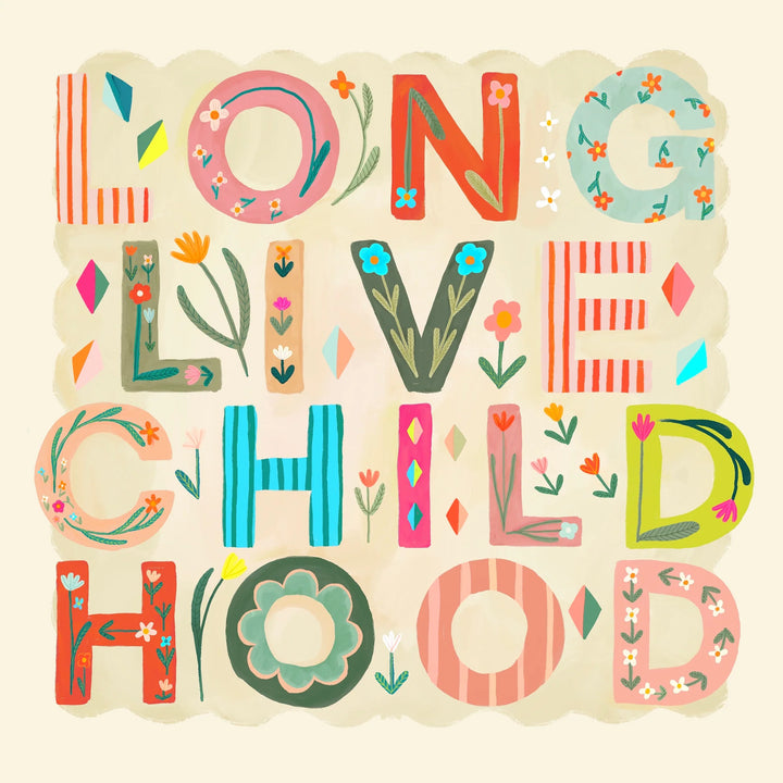 Kate Fox Design Childhood Print - 16" x 16"
