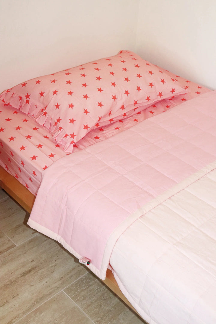 Play Linen Reversible Quilt - Fairy Floss