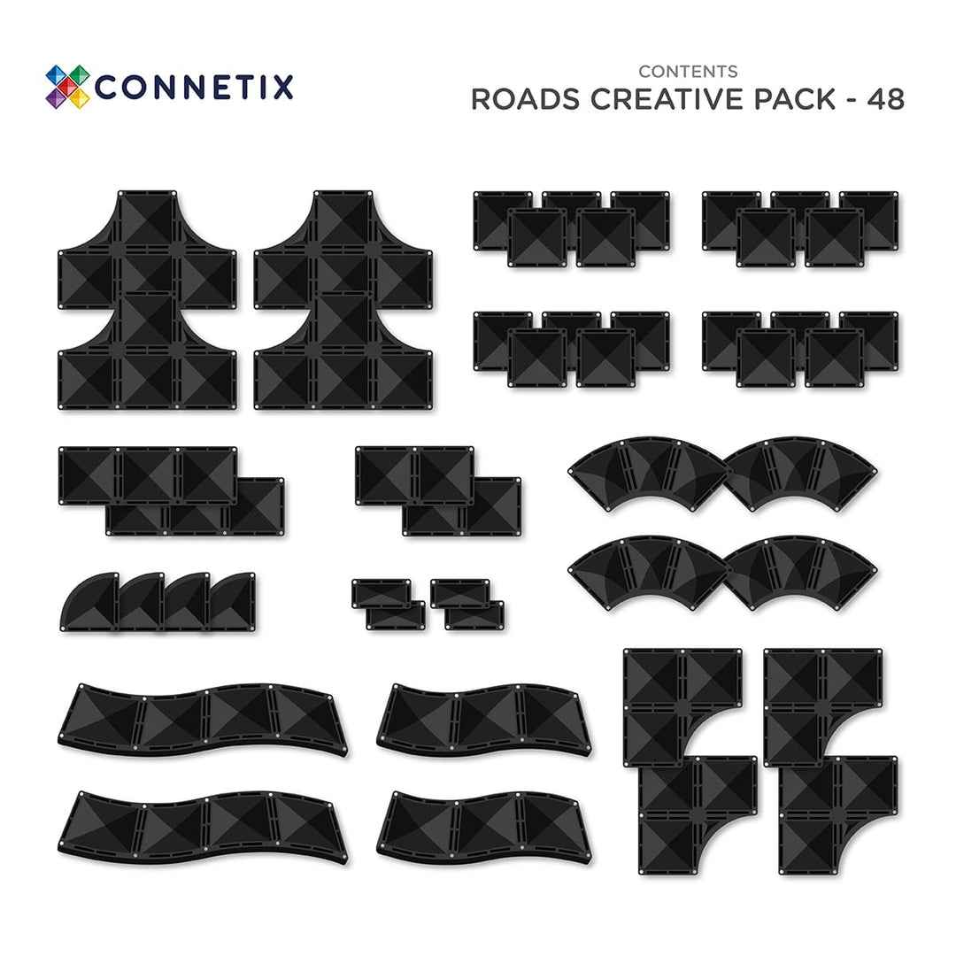 Connetix Creative Roads Pack 48 Pieces