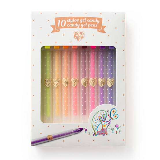 Djeco 10 Mini Gel Pens - Candy
