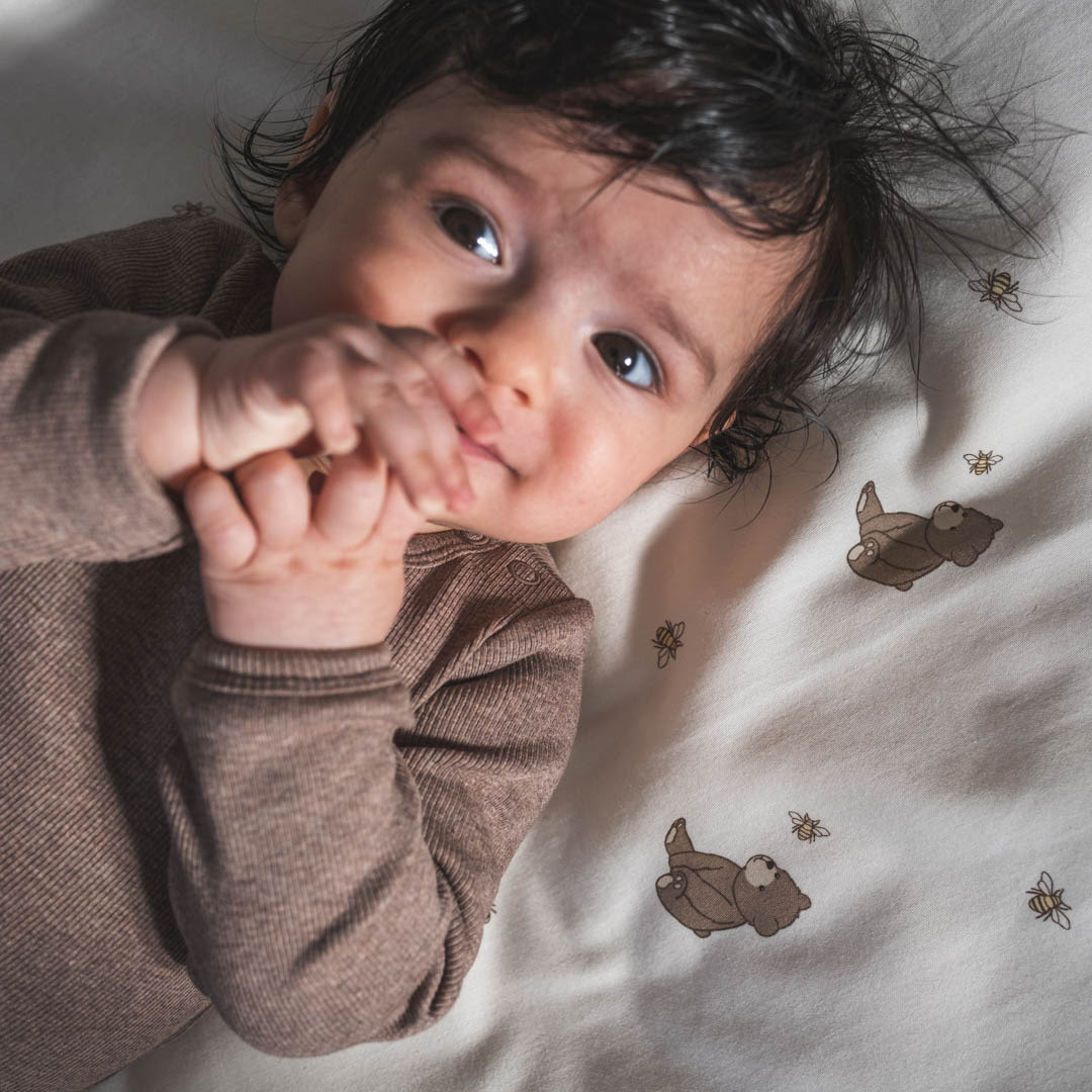 That's Mine Petra Wrap Bodysuit - Brown Melange