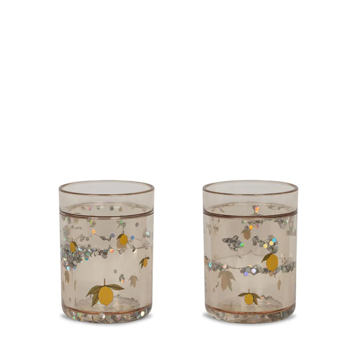 Konges Slojd Glitter Glasses Cups - Lemon