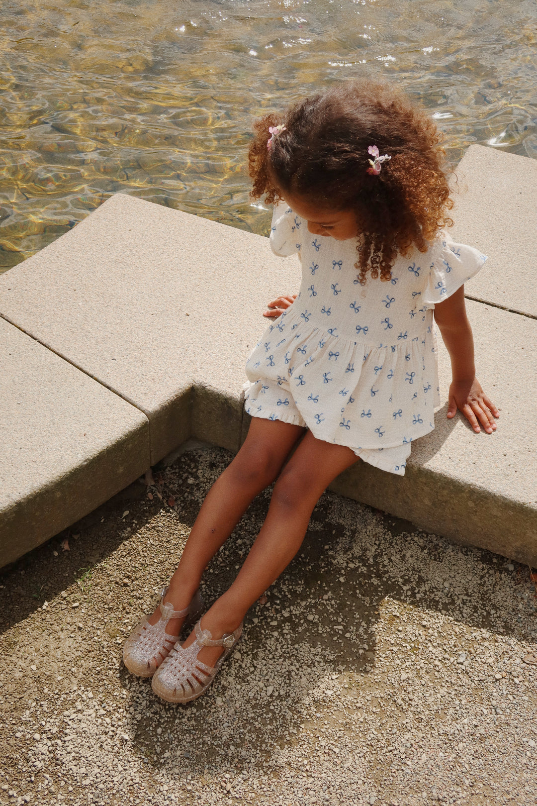 Konges Sløjd Coco Shorts GOTS - Bow Bleu