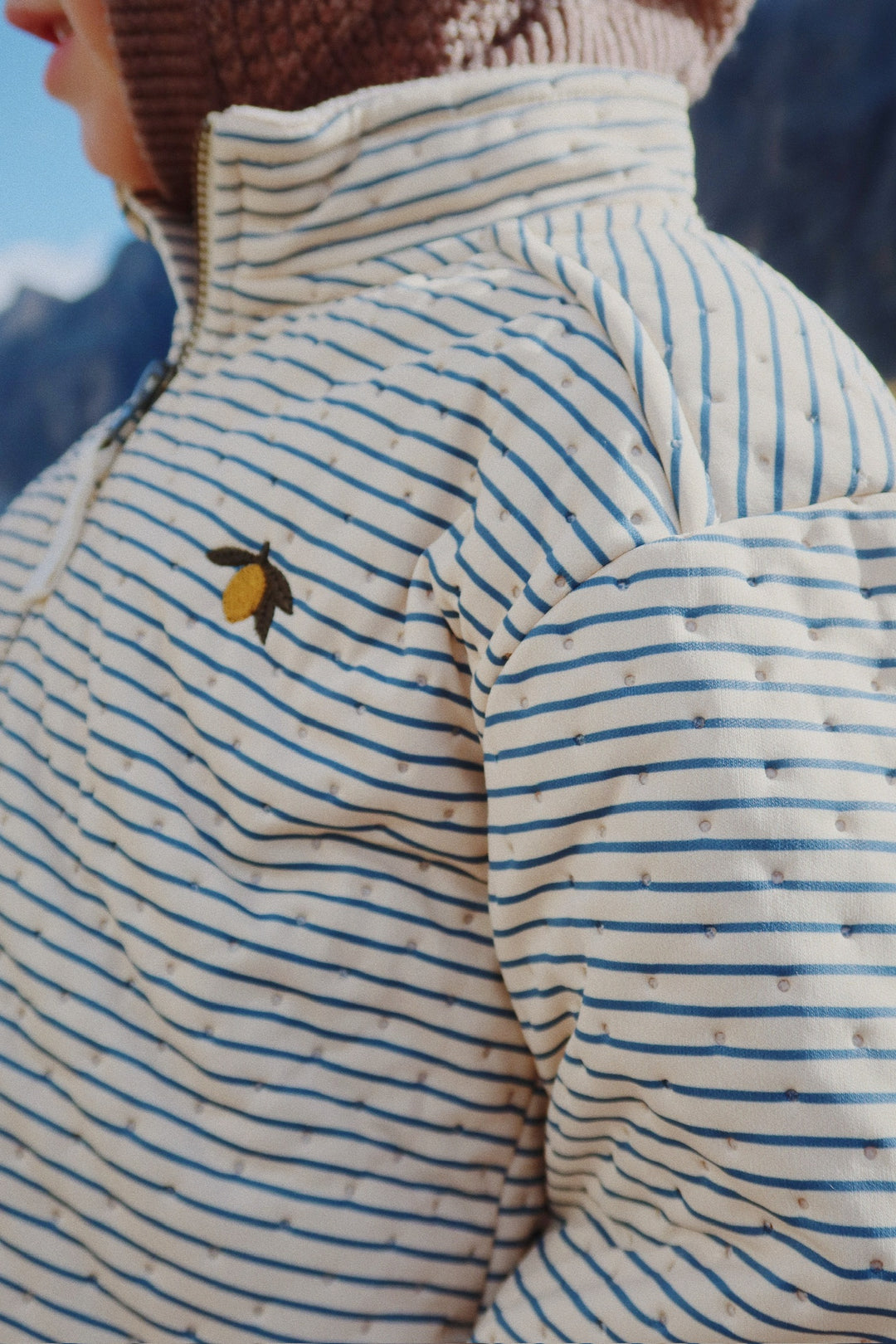 Konges Sløjd Thermo Frill Jacket - Stripe Bluie