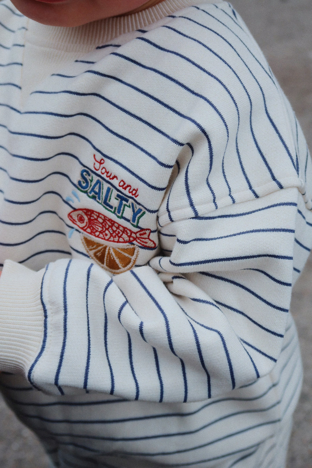 Konges Sløjd Amio Sweatshirt - Captains Blue / Antique White