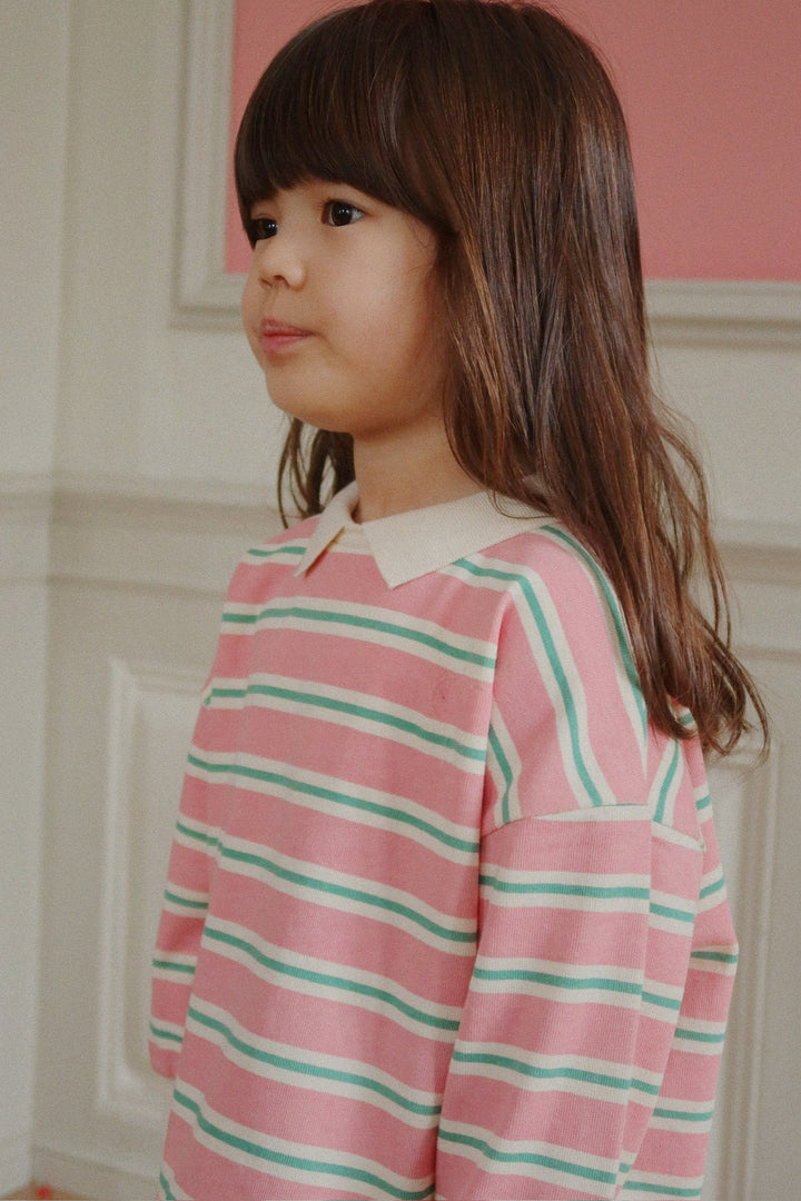 Konges Sløjd Spotty LS Polo GOTS - Blush Bound Stripe / Coming Soon