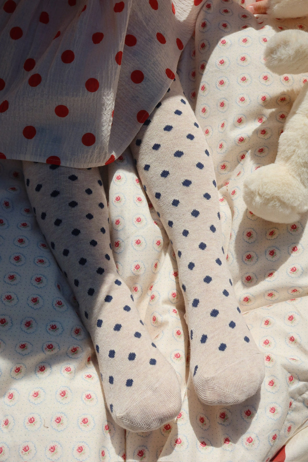 Konges Sløjd 2 Pack Tights - Flower & Cherry Jacquard