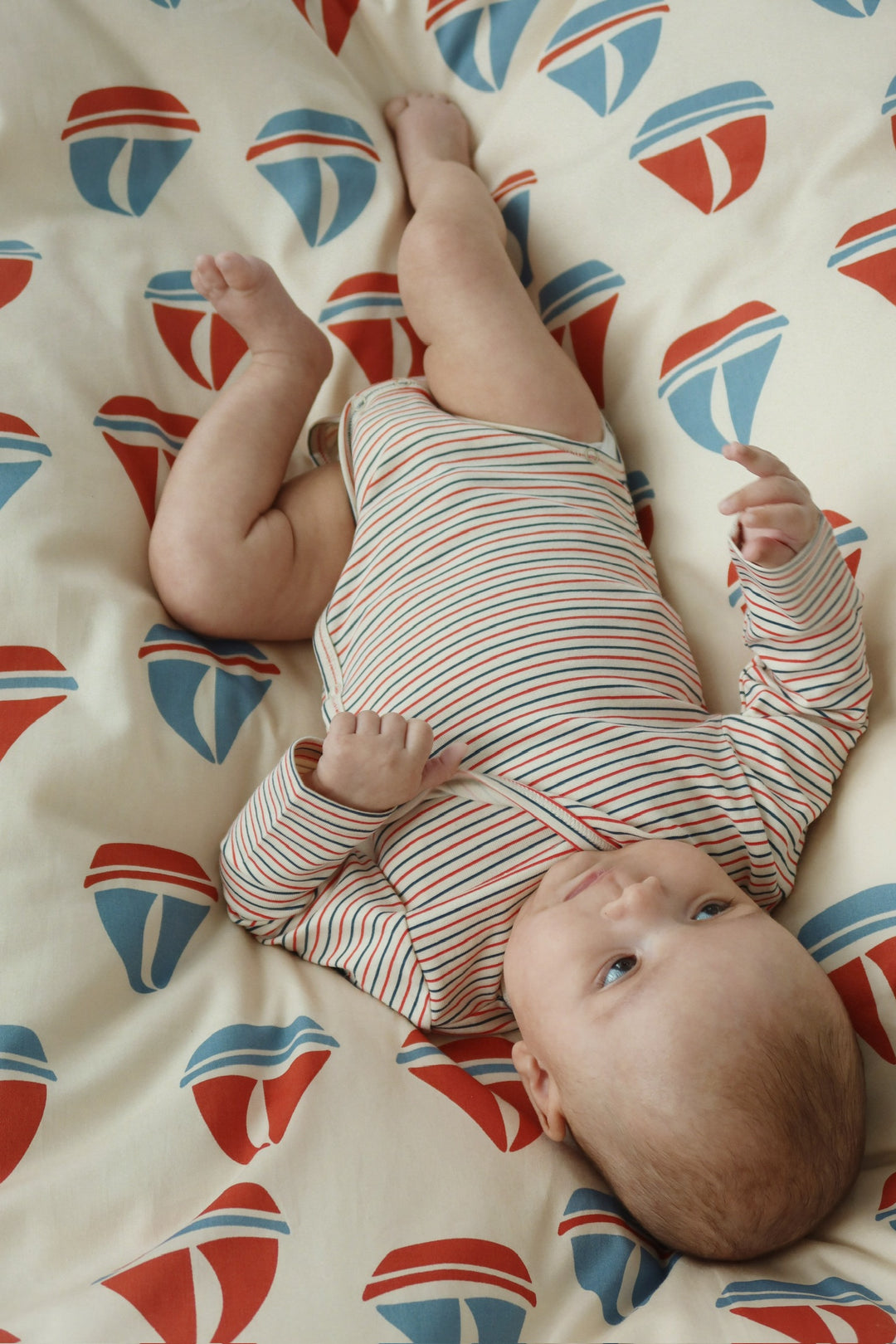 Konges Sløjd LS Newborn Bodysuit - Stripe Tricolore Petit