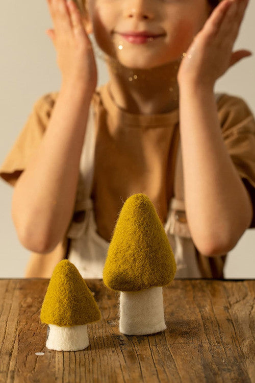 Muskhane Morel Felt Mushroom - Pistachio