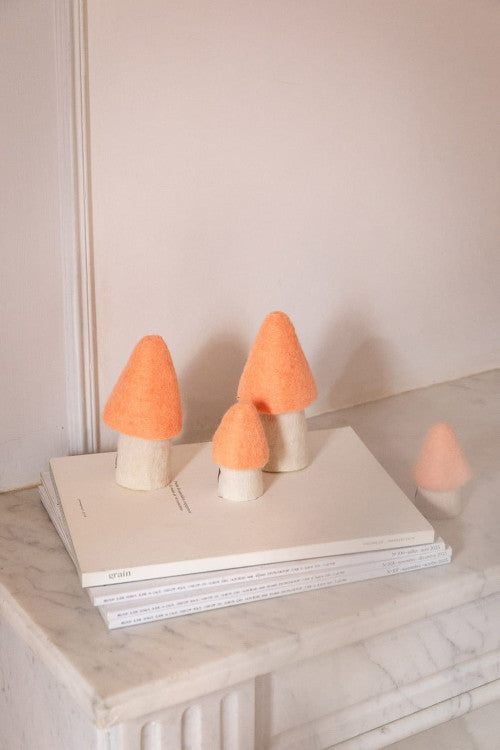 Muskhane Morel Felt Mushroom - Blush